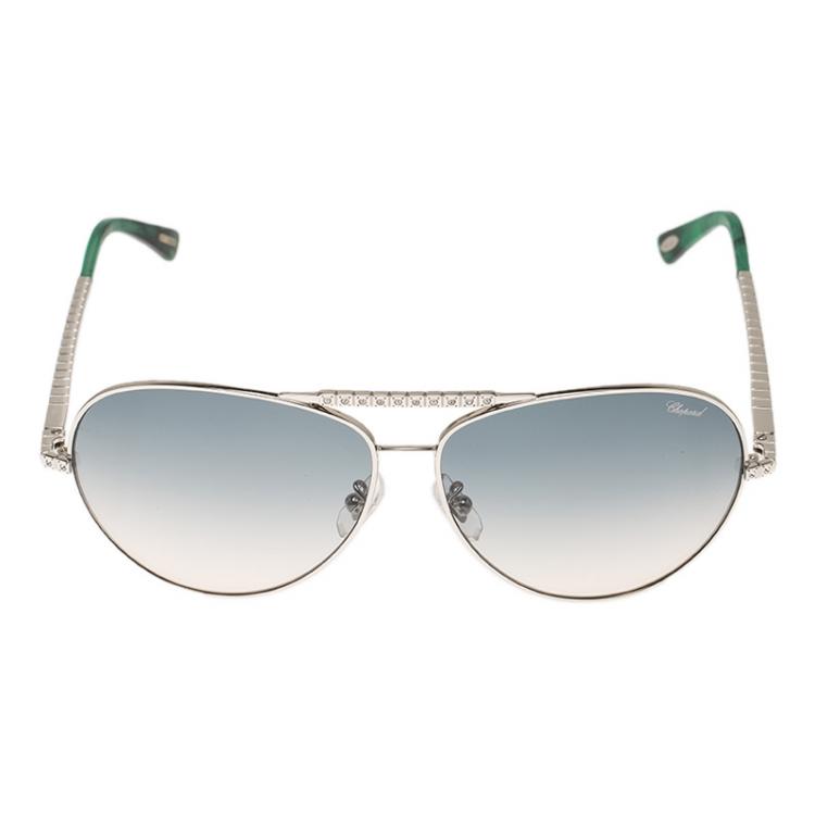 Pre Owned Chopard Silver SCH934S Aviators