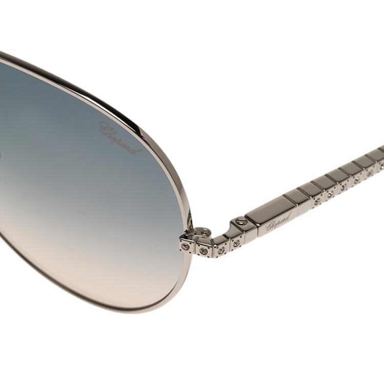 Pre Owned Chopard Silver SCH934S Aviators