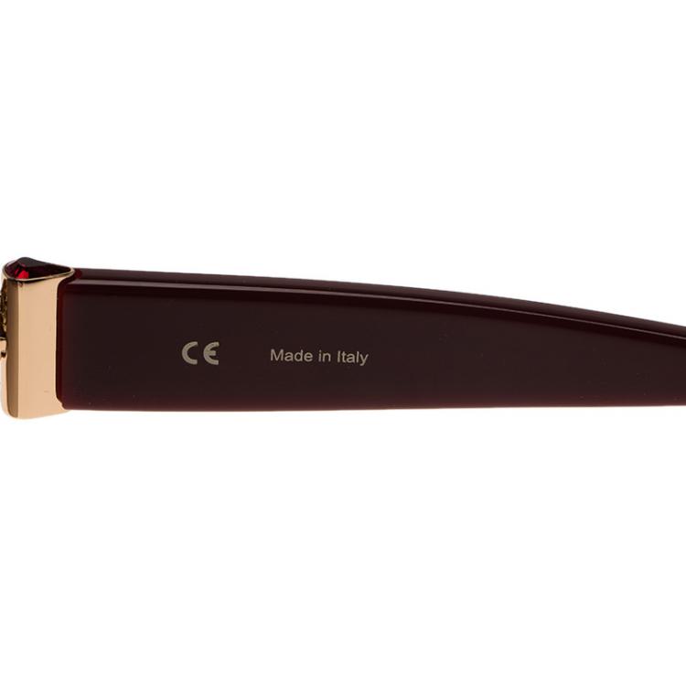Pre Owned Chopard Gold and Burgundy SCH866S Aviators