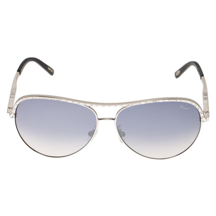 Pre Owned Chopard Silver SCH807S Aviators