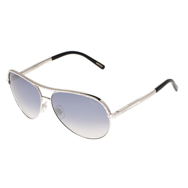 Pre Owned Chopard Silver SCH807S Aviators