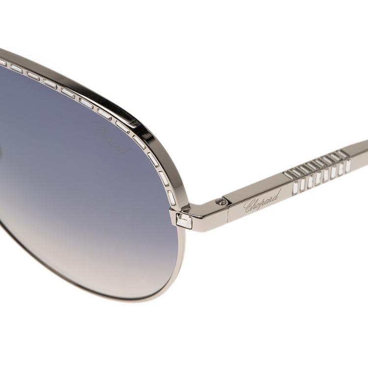 Pre Owned Chopard Silver SCH807S Aviators