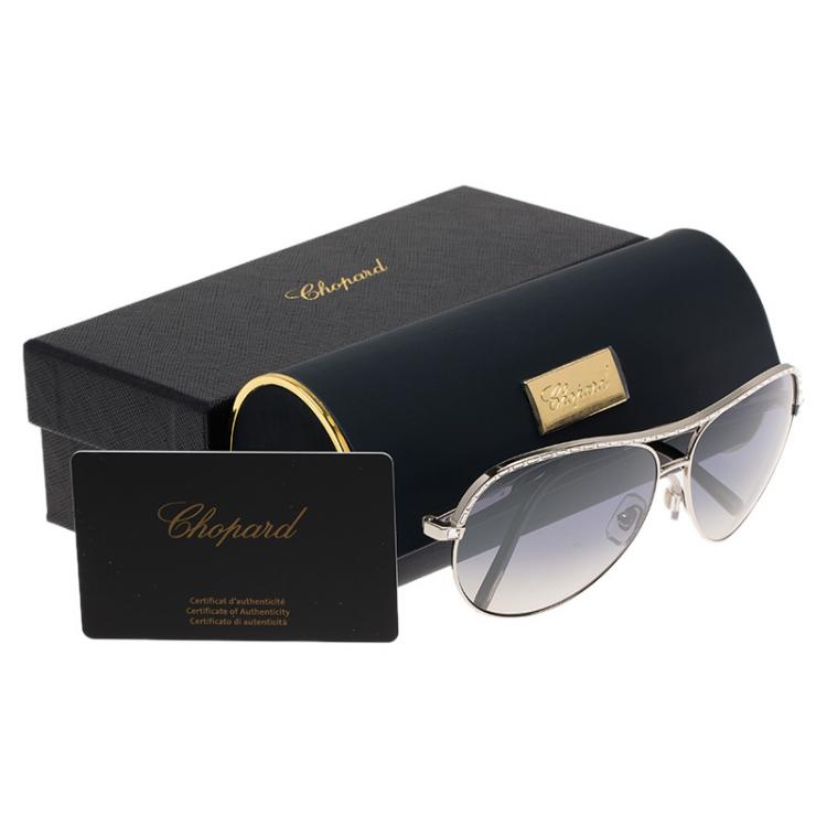 Pre Owned Chopard Silver SCH807S Aviators