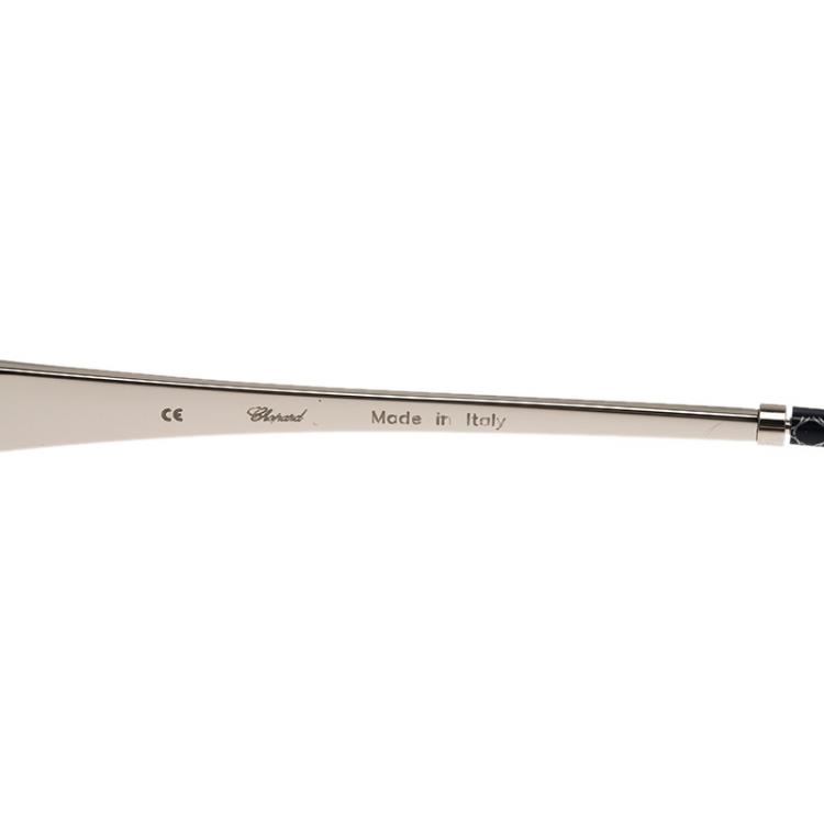 Pre Owned Chopard Silver and Black SCH870S Aviators