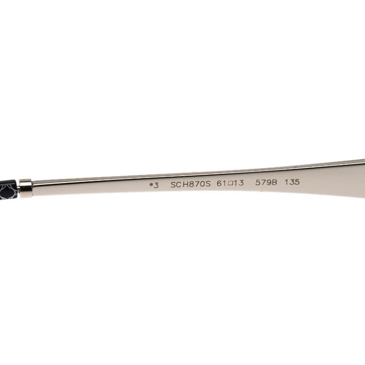 Pre Owned Chopard Silver and Black SCH870S Aviators