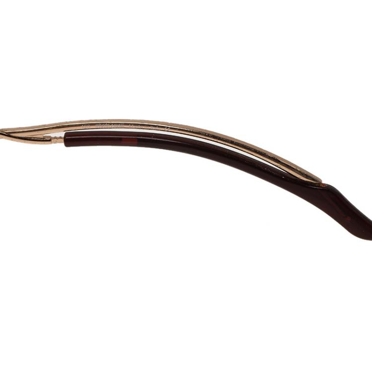 Pre Owned Chopard Brown Shield Cinco 223S Sunglasses