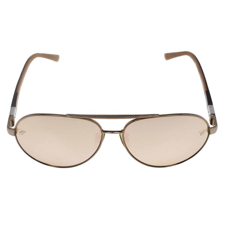 Pre Owned Chopard Brown SCH8800 Aviator Sunglasses