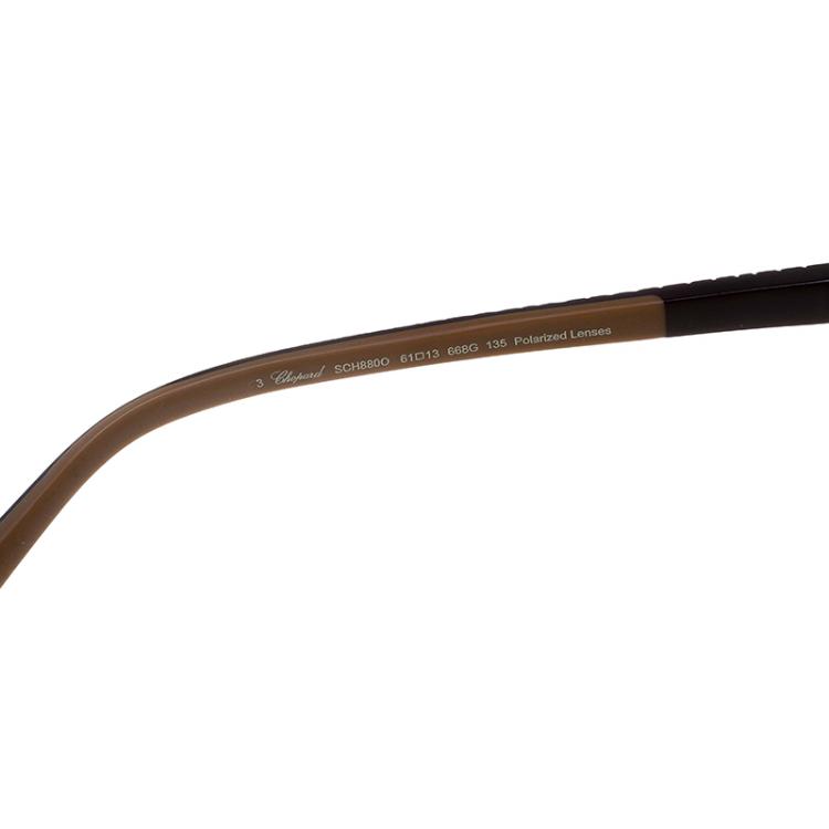 Pre Owned Chopard Brown SCH8800 Aviator Sunglasses