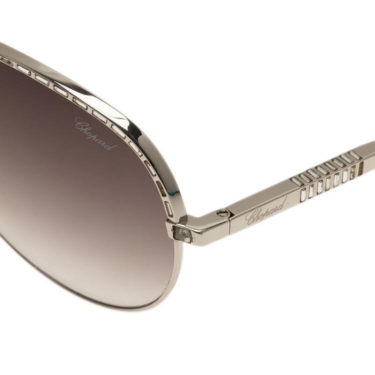 Pre Owned Chopard Silver SCH807S Aviators