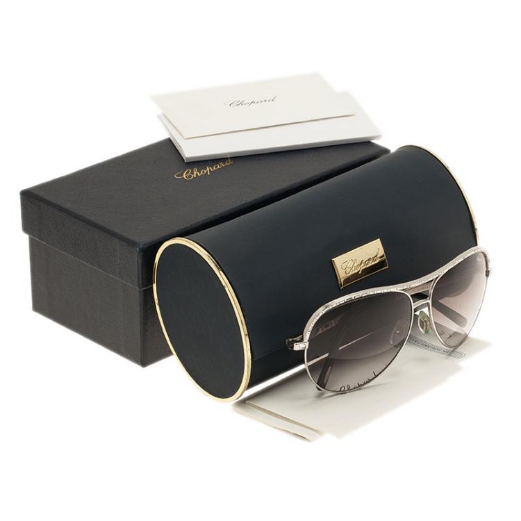 Pre Owned Chopard Silver SCH807S Aviators
