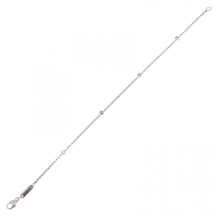Pre Owned Chopard Diamond 18K White Gold Soft Bracelet