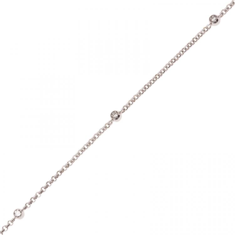 Pre Owned Chopard Diamond 18K White Gold Soft Bracelet