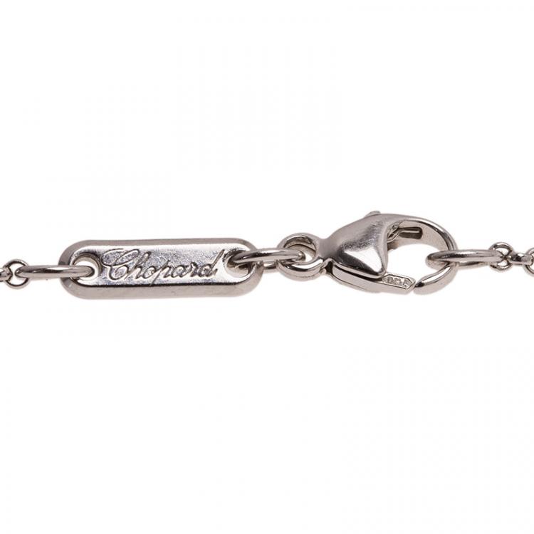 Pre Owned Chopard Diamond 18K White Gold Soft Bracelet