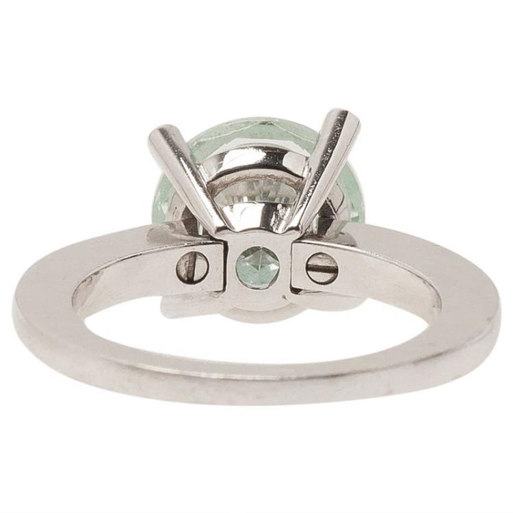 Pre Owned Chopard So Happy Diamond Diamond 18kt White Gold Ring Size 53