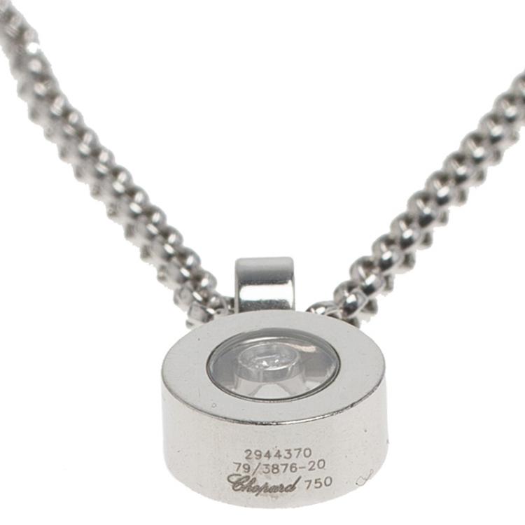 Pre Owned Chopard Very Chopard Diamond White Gold Pendant Necklace