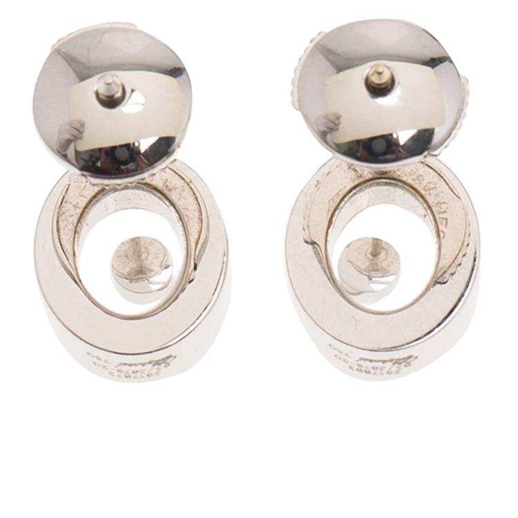 Pre Owned Chopard Very Chopard Diamond White Gold Stud Earrings
