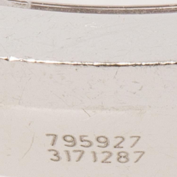 Pre Owned Chopard Happy Diamonds Floating Lion Motif Diamond White Gold Pendant 