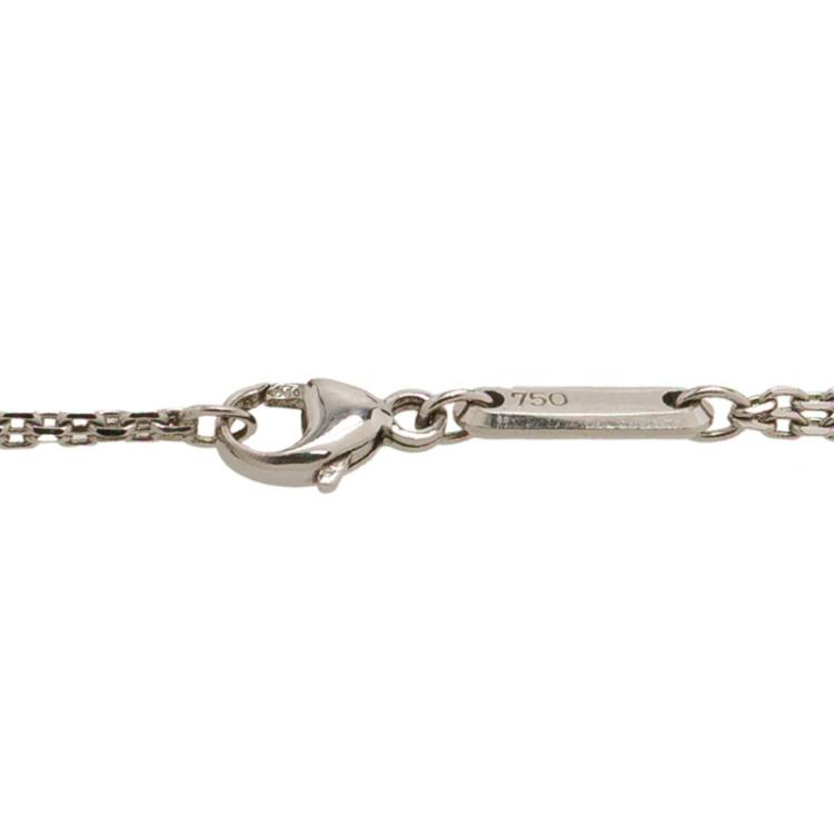 Pre Owned Chopard Happy Spirit Diamond & White Gold Pendant Double Chain Necklace