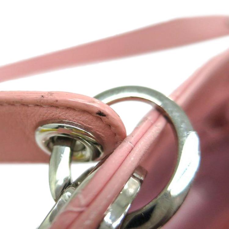 Pre Owned Dior Pink Cannage Leather Large Lady Dior Tote