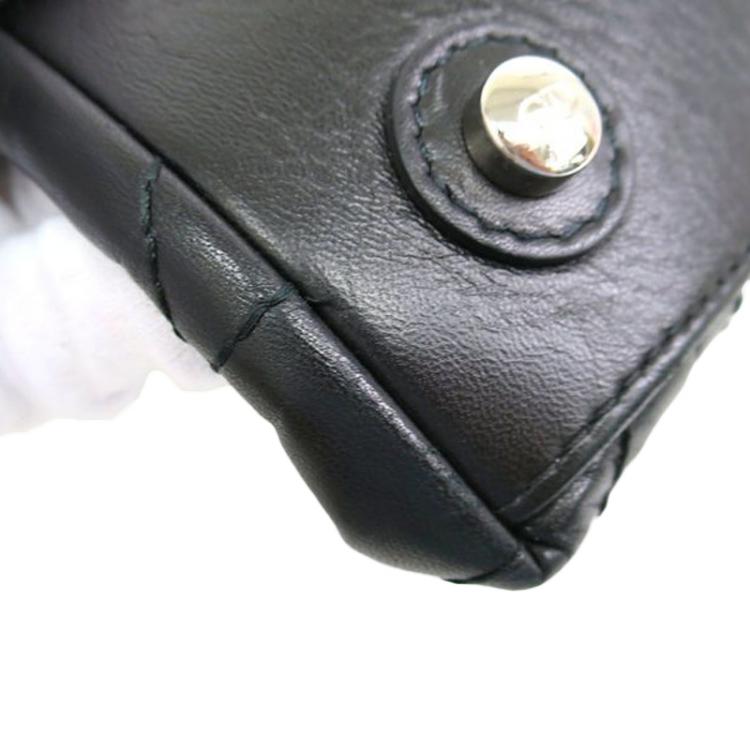Pre Owned Dior Black Quilted Cannage Lambskin Leather Le Trente Shoulder Bag