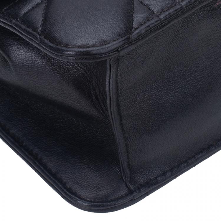 Pre Owned Dior Black Cannage Quilted Calfskin Miss Dior Promenade Pouch Clutch Bag