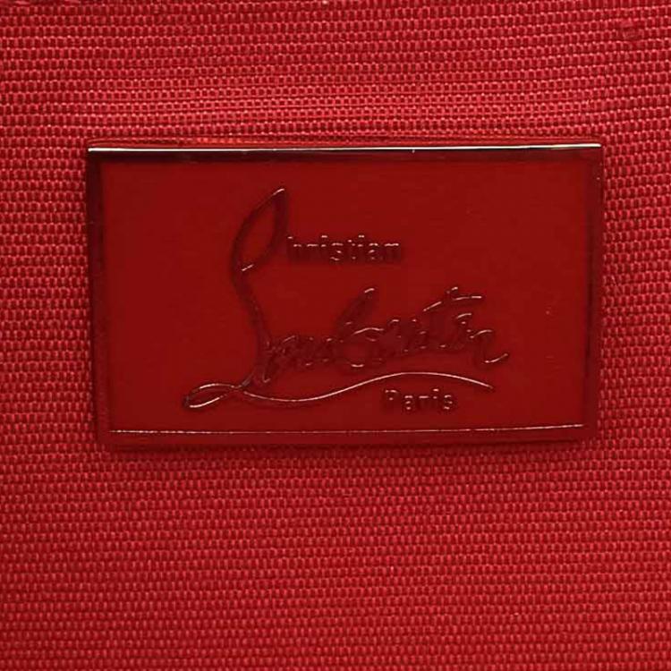 Pre Owned Christian Louboutin Nude Patent Leather Pigalle Clutch