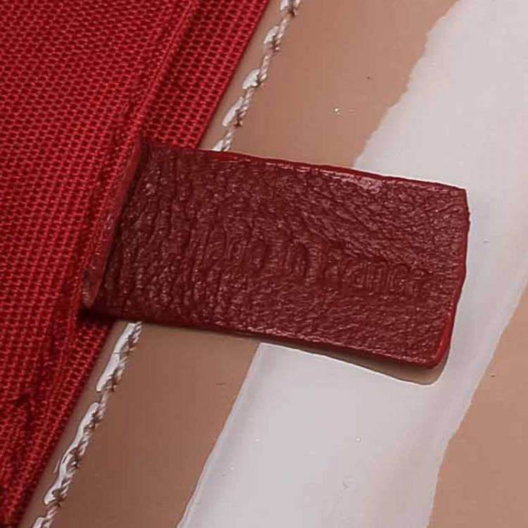 Pre Owned Christian Louboutin Nude Patent Leather Pigalle Clutch