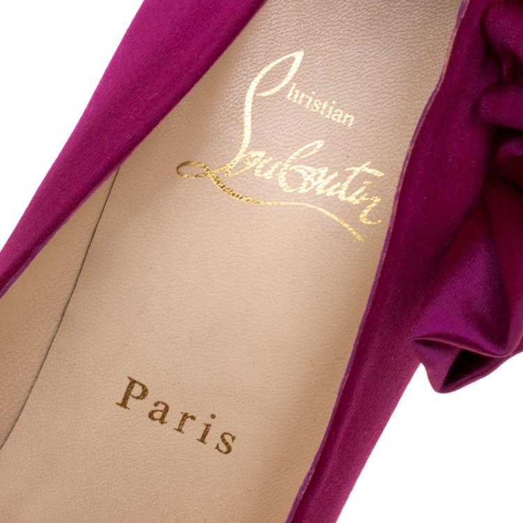 Pre Owned Christian Louboutin Pink Satin Escandria Pumps Size 39