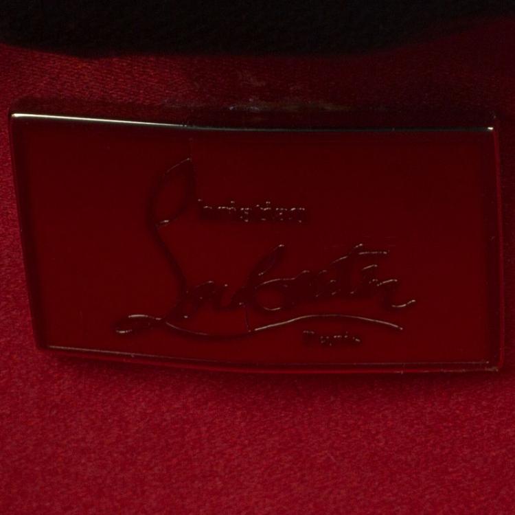 Pre Owned Christian Louboutin Brown Calf Hair Dancing Queen Clutch