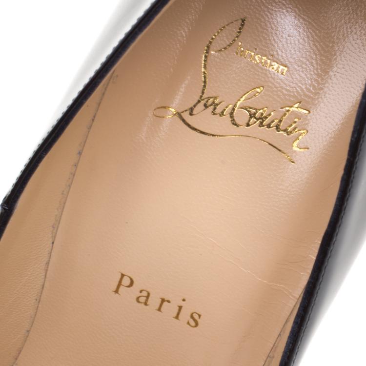Pre Owned Christian Louboutin Black Patent Leather So Kate Pumps Size 40