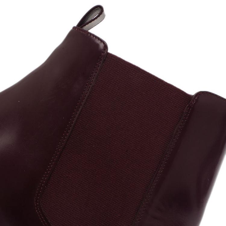 Pre Owned Christian Louboutin Burgundy Boots Size 41.5