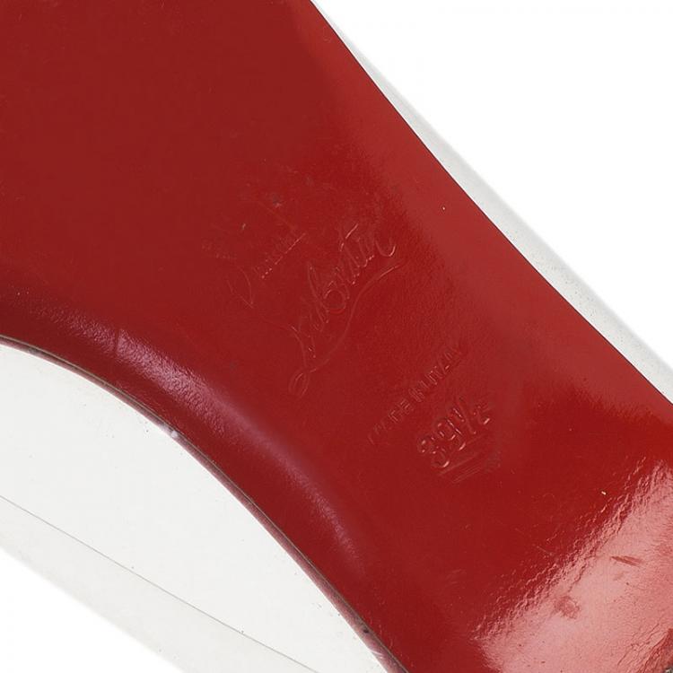 مملوكة مسبقًا Christian Louboutin Gold Glitter and PVC Corbeau Pointed Toe Flats Size 39.5