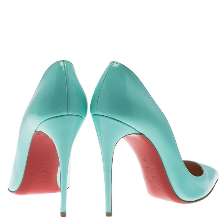 turquoise louboutin heels