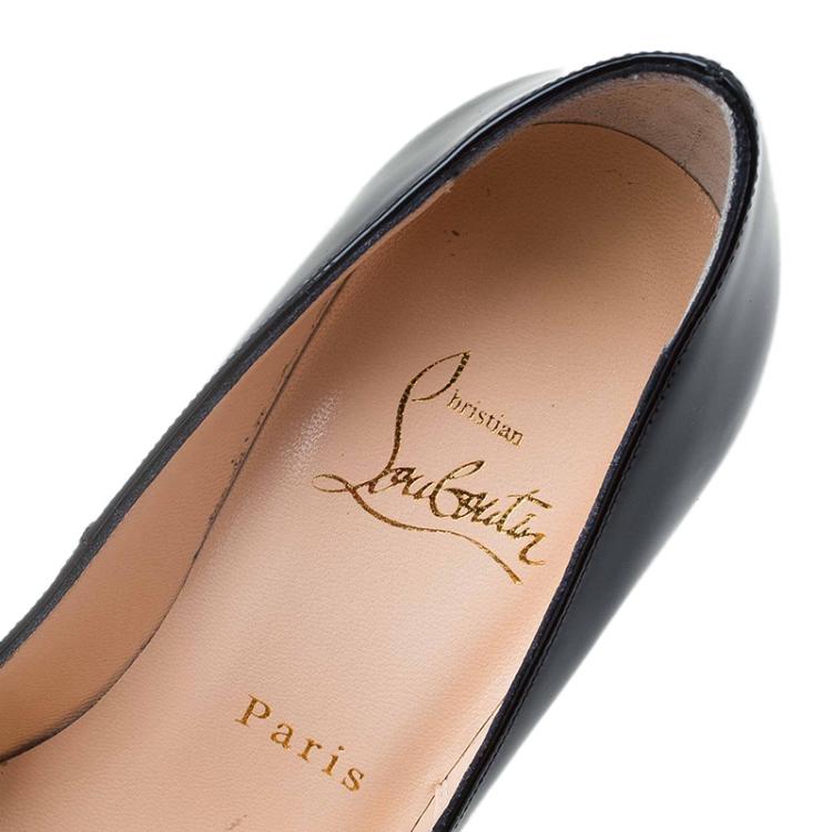Pre Owned Christian Louboutin Black Patent Pigalle Pumps Size 35