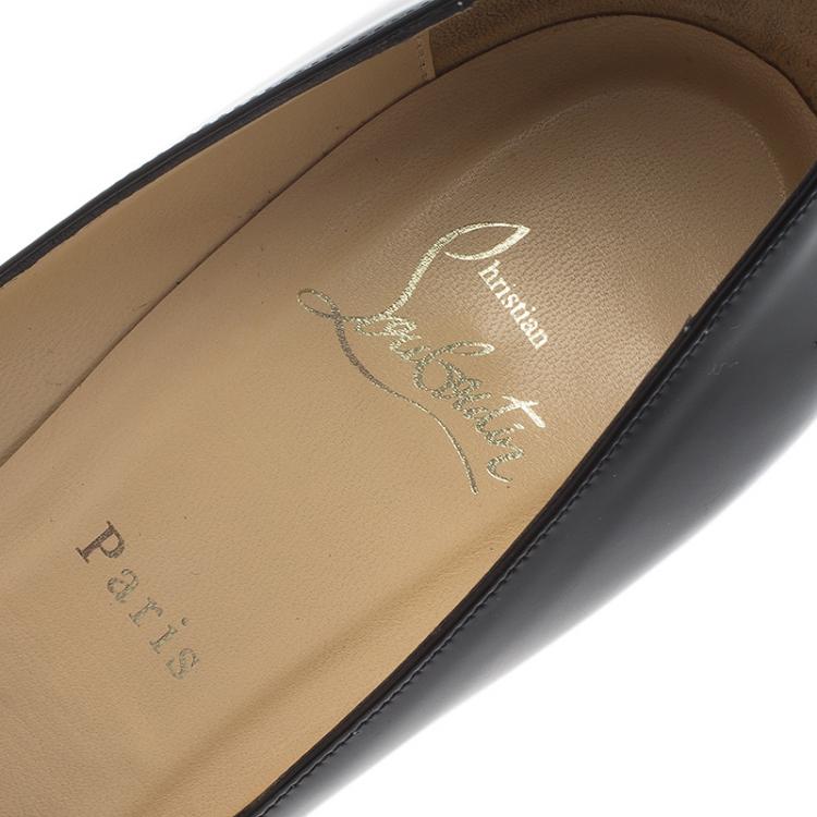 Pre Owned Christian Louboutin Black Patent Pigalle Pumps Size 39.5