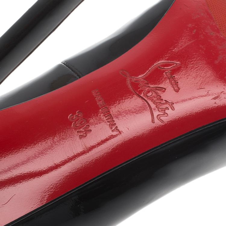 Pre Owned Christian Louboutin Black Patent Pigalle Pumps Size 39.5