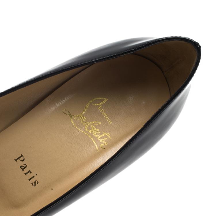 Pre Owned Christian Louboutin Black Patent New Simple Pumps Size 39