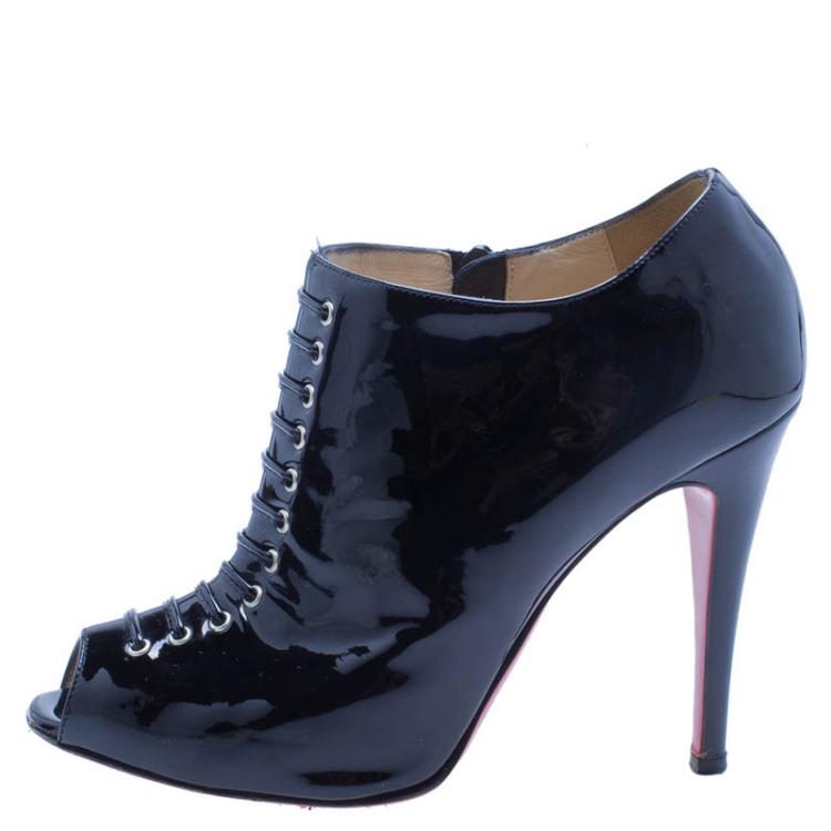 Louboutin open clearance toe booties