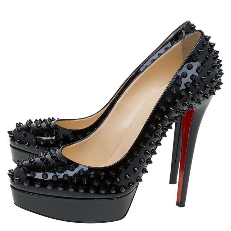 black spike louboutin heels
