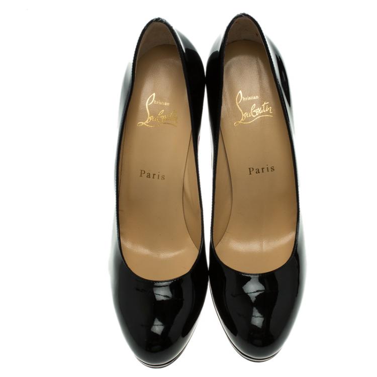 مملوكة مسبقًا Christian Louboutin Black Patent New Simple Pumps Size 39