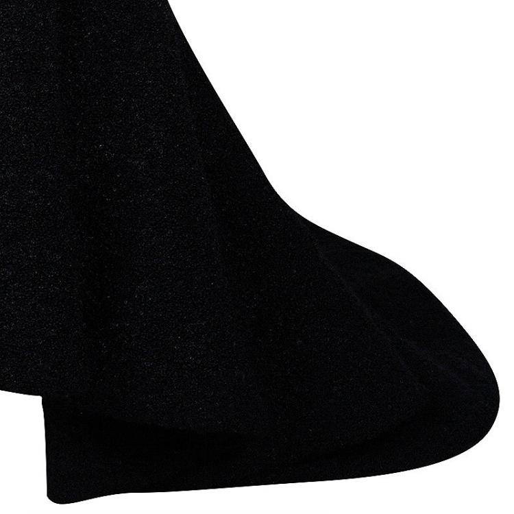 Pre Owned Christian Siriano Black Textured Gown M