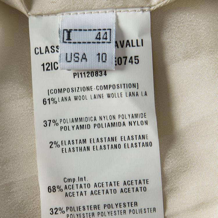 Pre Owned Class by Roberto Cavalli Printed Faux Shirt and Skirt Style Dress M