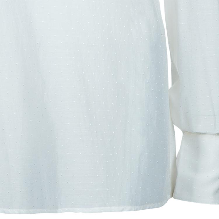 Pre Owned Class Roberto Cavalli Off-White Cotton Top L