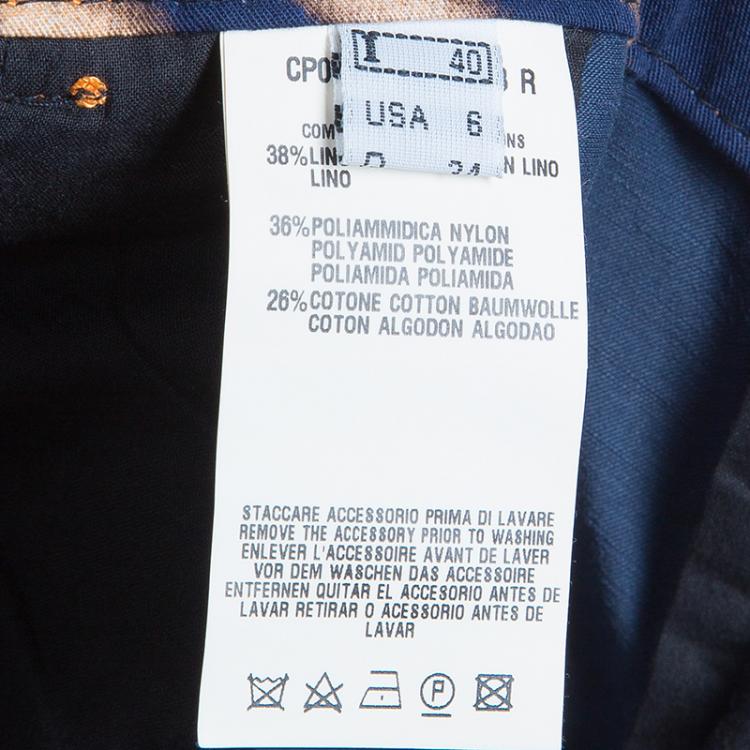 Pre Owned Class by Roberto Cavalli Blue Satin Shorts S
