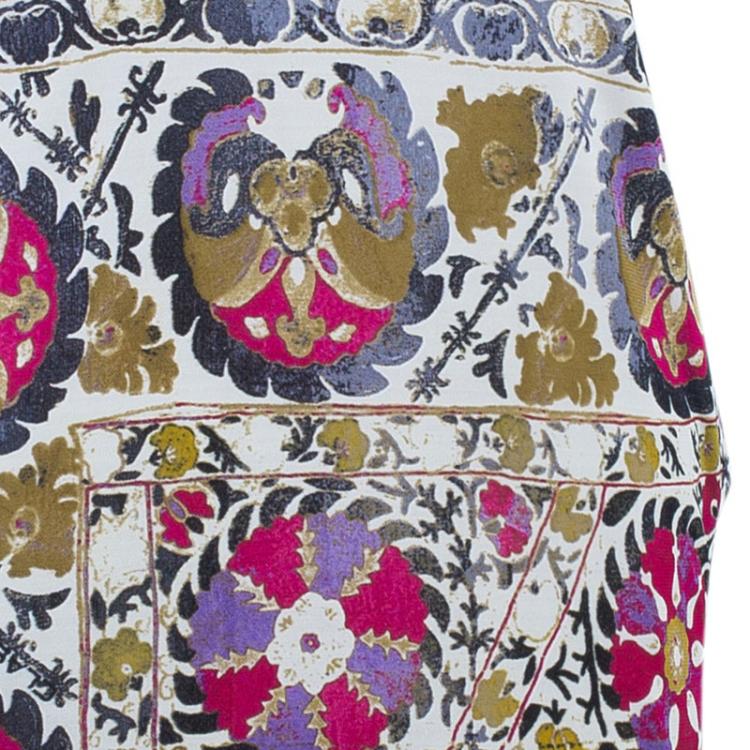 Pre Owned Class by Roberto Cavalli Pink Printed Turtleneck Dress S