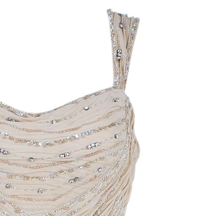 Pre Owned Class by Roberto Cavalli Blush Embellished Gown L