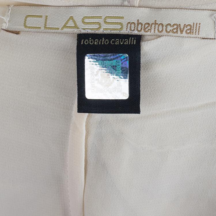 Pre Owned Class by Roberto Cavalli Blush Embellished Gown L
