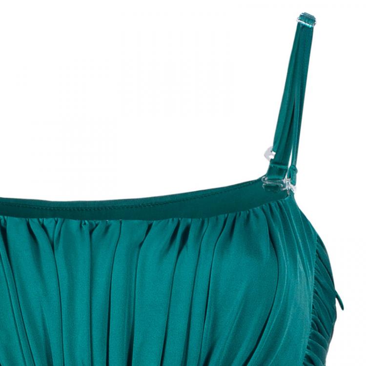 Pre Owned Class by Roberto Cavalli Sage Green Silk Dress M