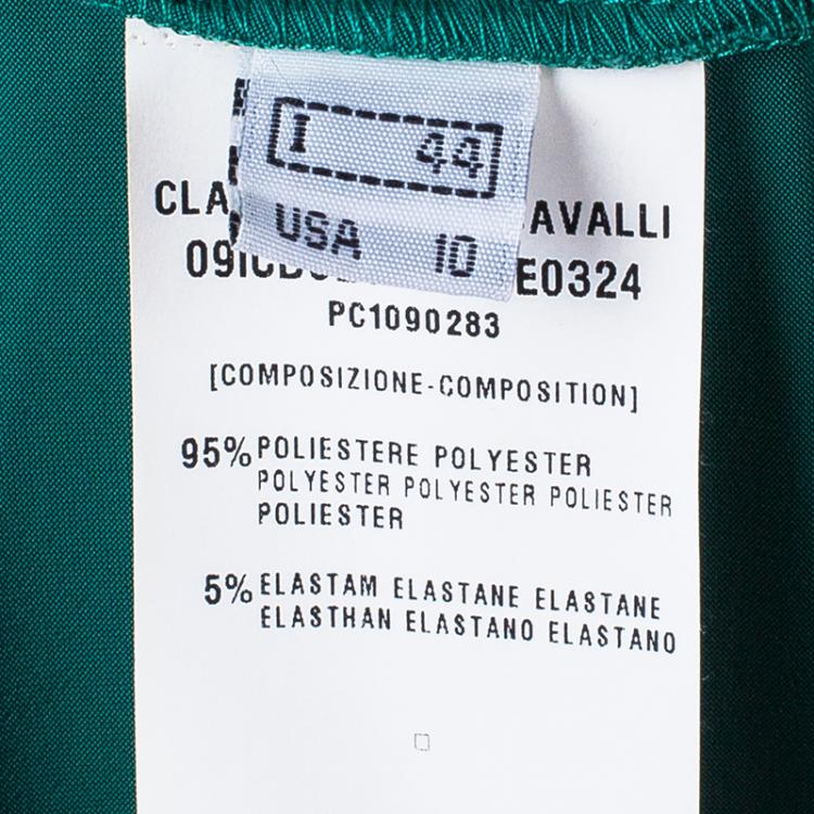 Pre Owned Class by Roberto Cavalli Sage Green Silk Dress M