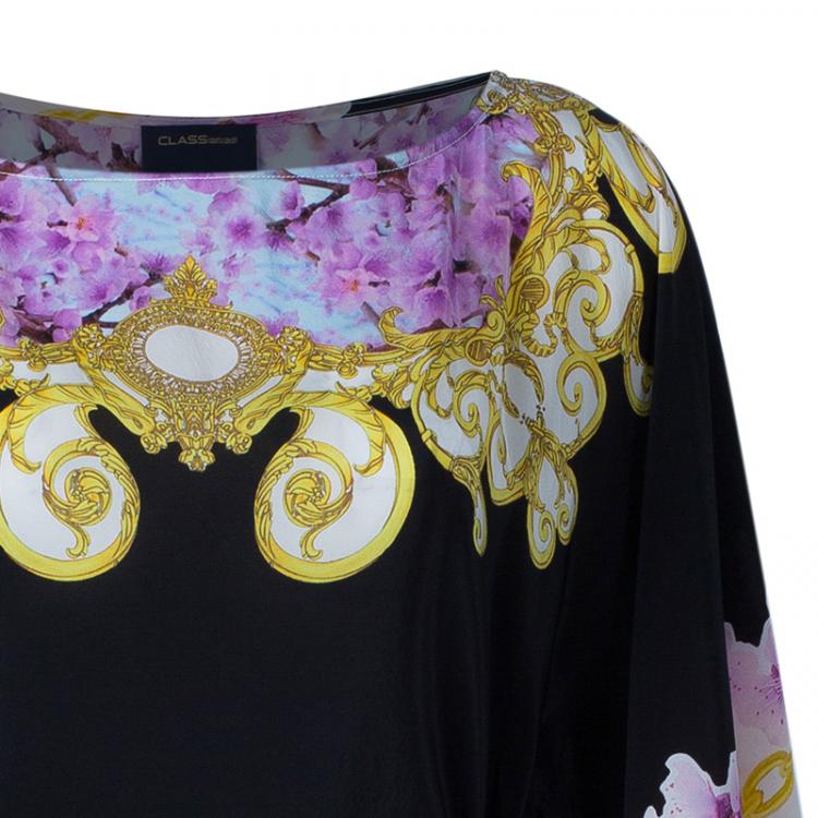 Pre Owned Class by Roberto Cavalli Multicolor Printed Butterfly Top M